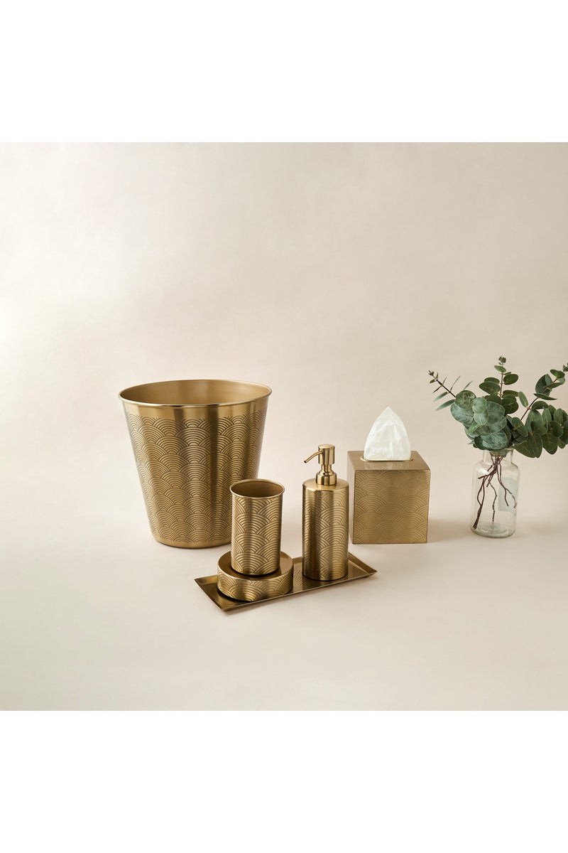 LIFESTYLE سلة مهملات ذات تصميم هندسي م textured  - Image 4